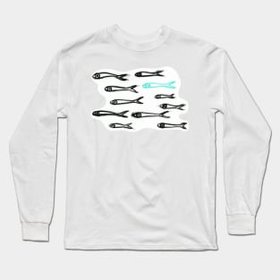 School of skinny fish with non-conformist III/IV (cut-out) Long Sleeve T-Shirt